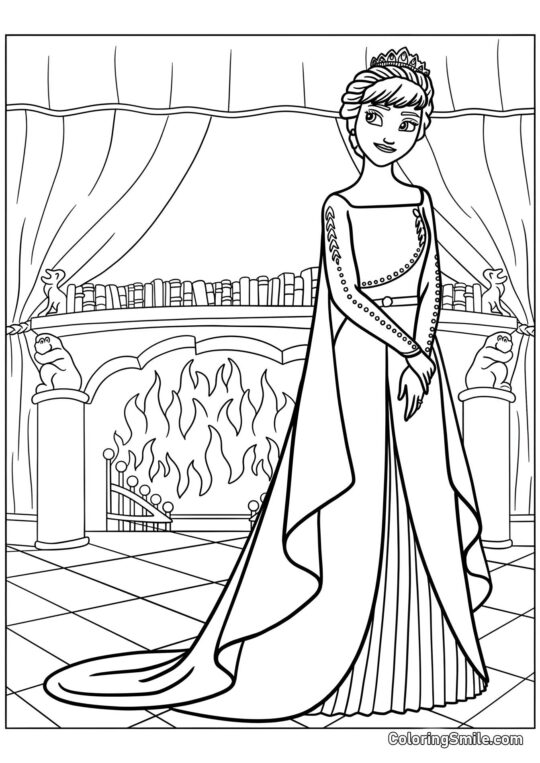 Reine Anna - Page de Coloriage
