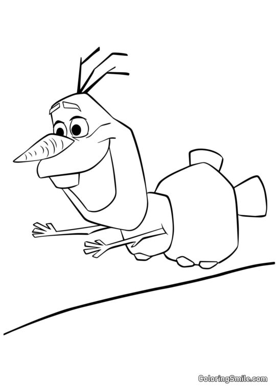 Olaf en vol - Page de Coloriage