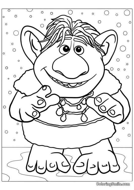Troll de Frozen Heart - Page de Coloriage
