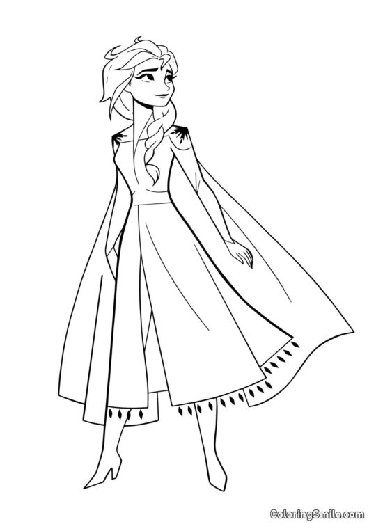 Elsa de Frozen Heart 2 - Page de Coloriage