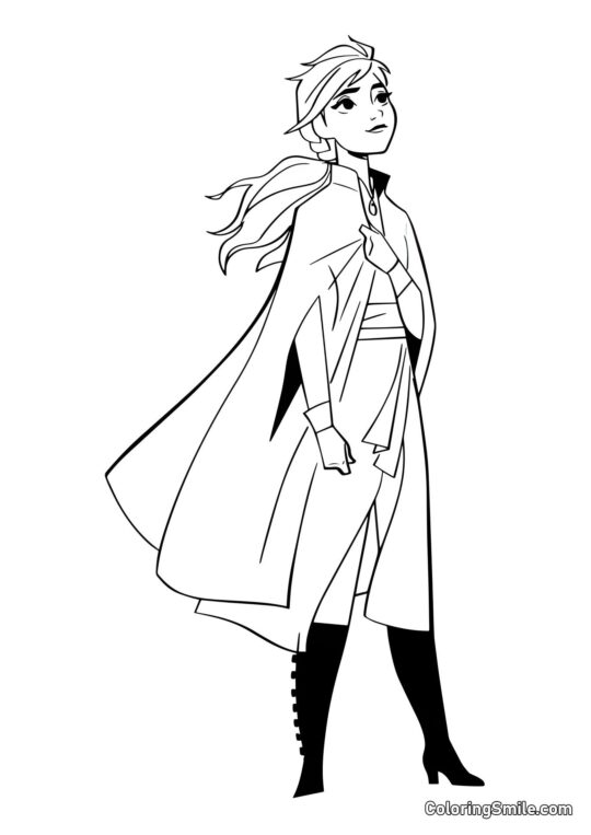 Anna de Frozen Heart 2 - Page de Coloriage