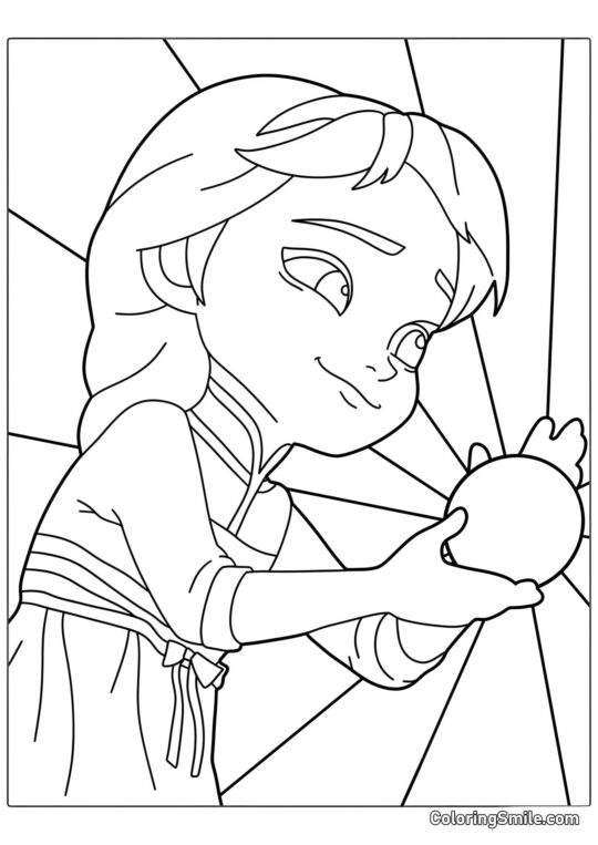 Bébé Elsa - Page de Coloriage