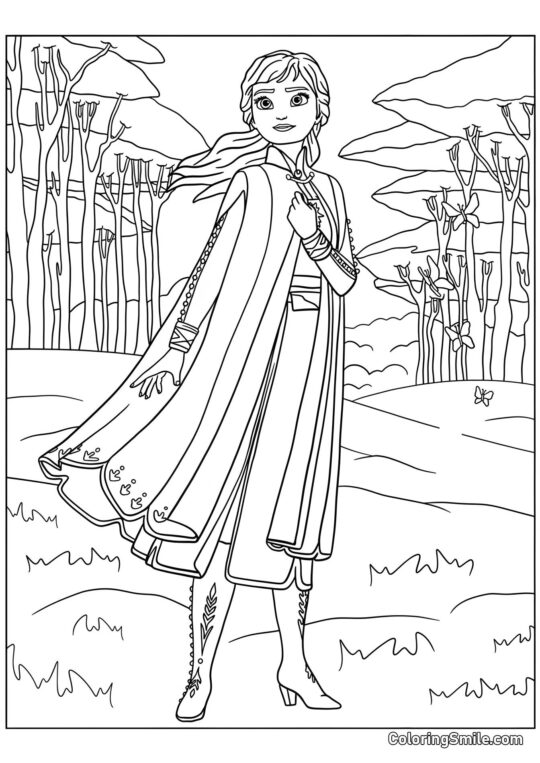 Anna de Frozen Heart 2 - Page de Coloriage