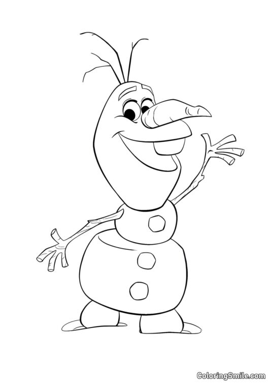 Bonhomme de neige Olaf - Page de Coloriage