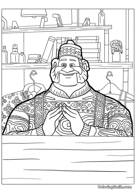 Oaken de Frozen Heart - Page de Coloriage